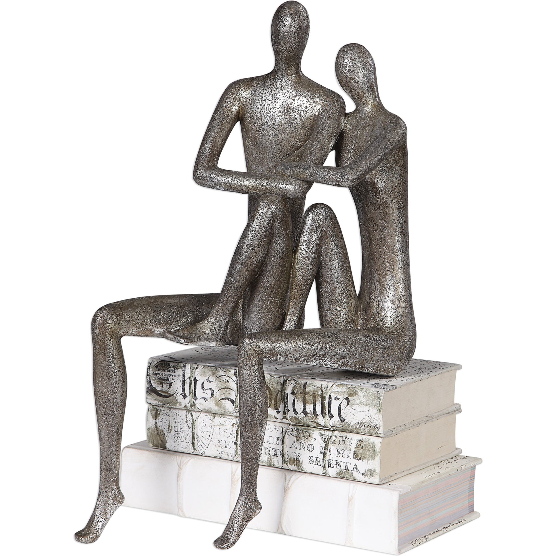 Courtship Figurine by Uttermost in nickel. Made from resin in a modern style.