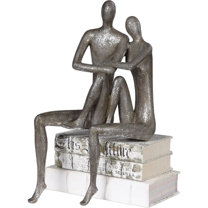Courtship Figurine by Uttermost in nickel. Made from resin in a modern style.