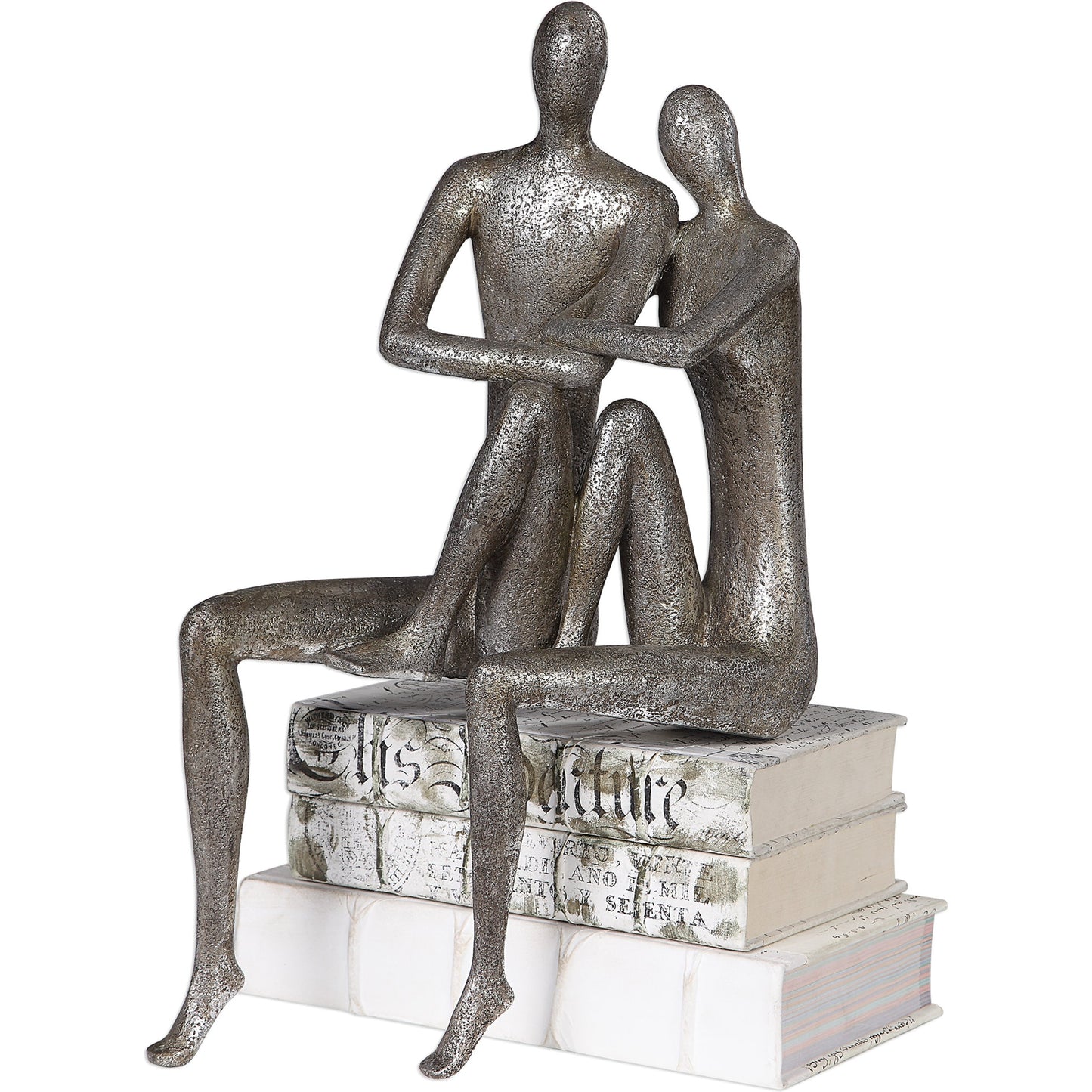 002 S-338729 | Closeup | Courtship Figurine by Uttermost in nickel. Made from resin in a modern style.