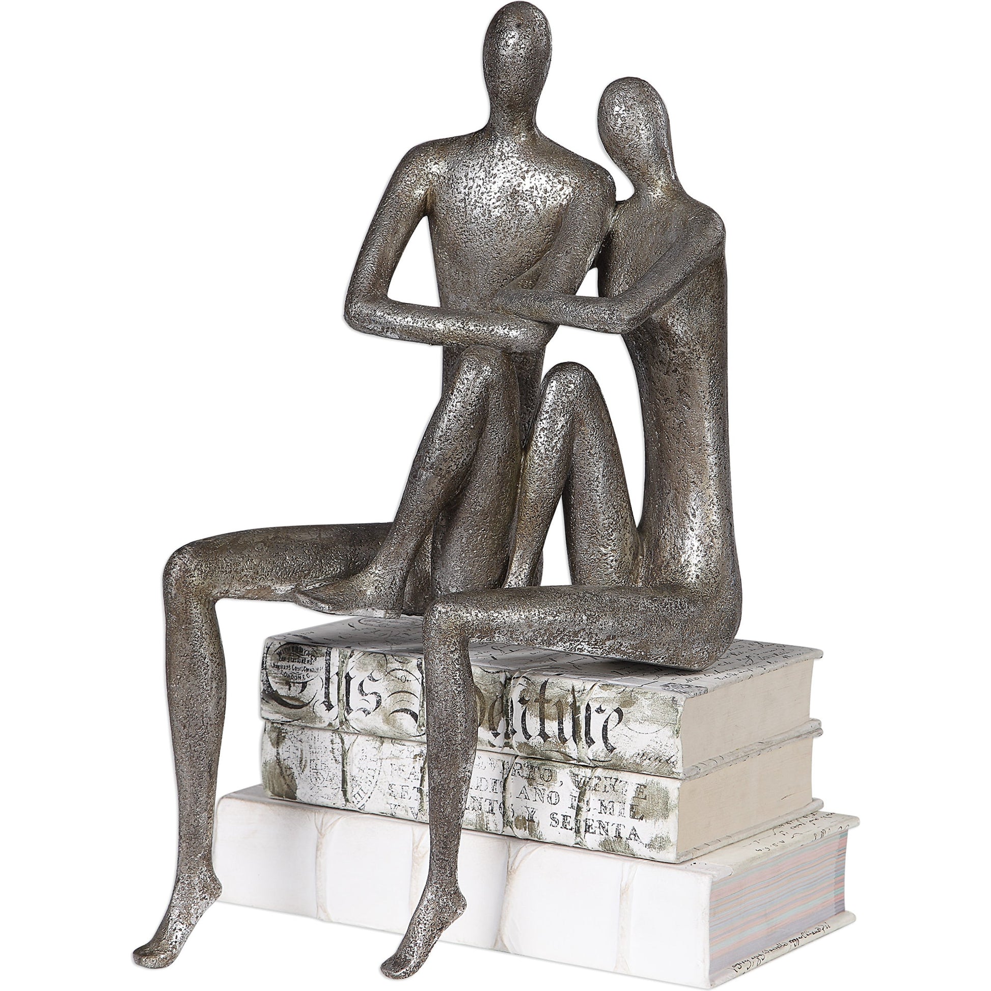 Courtship Figurine by Uttermost in nickel. Made from resin in a modern style.