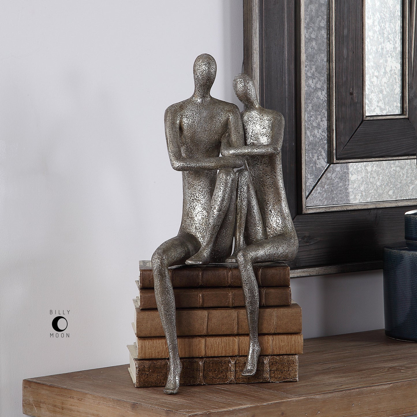 003 S-338729 | Lifestyle | Courtship Figurine by Uttermost in nickel. Made from resin in a modern style.