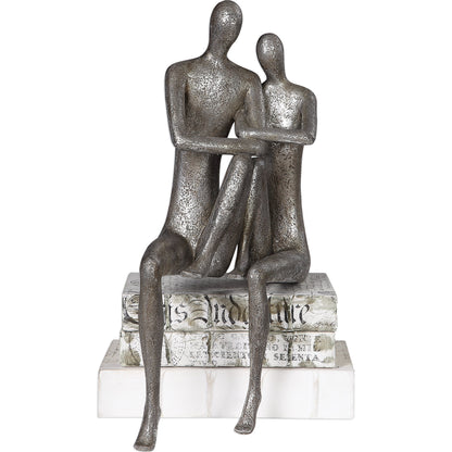 Courtship Figurine by Uttermost in nickel. Made from resin in a modern style.