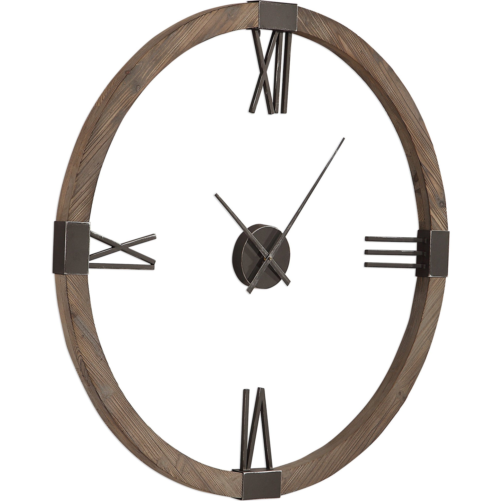 Marcelo Modern Wall Clock by Uttermost. Made from fir, iron in a modern style.