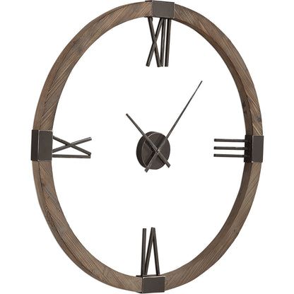 Marcelo Modern Wall Clock by Uttermost. Made from fir, iron in a modern style.
