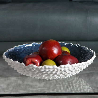 Ciji Bowl by Uttermost in white. Made from ceramic in a coastal style.