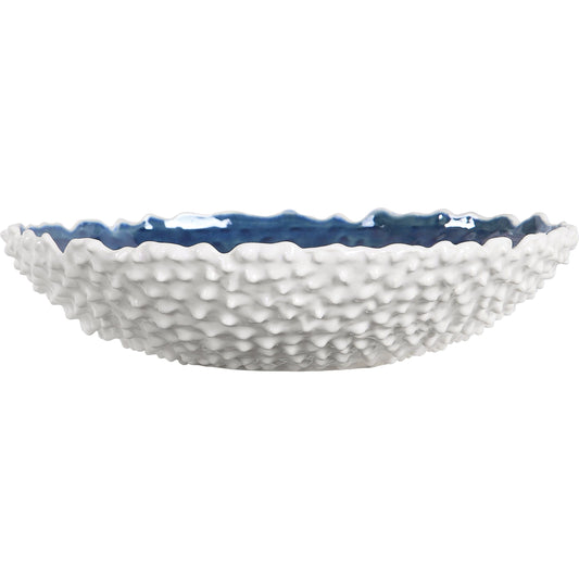 Ciji Bowl by Uttermost in white. Made from ceramic in a coastal style.