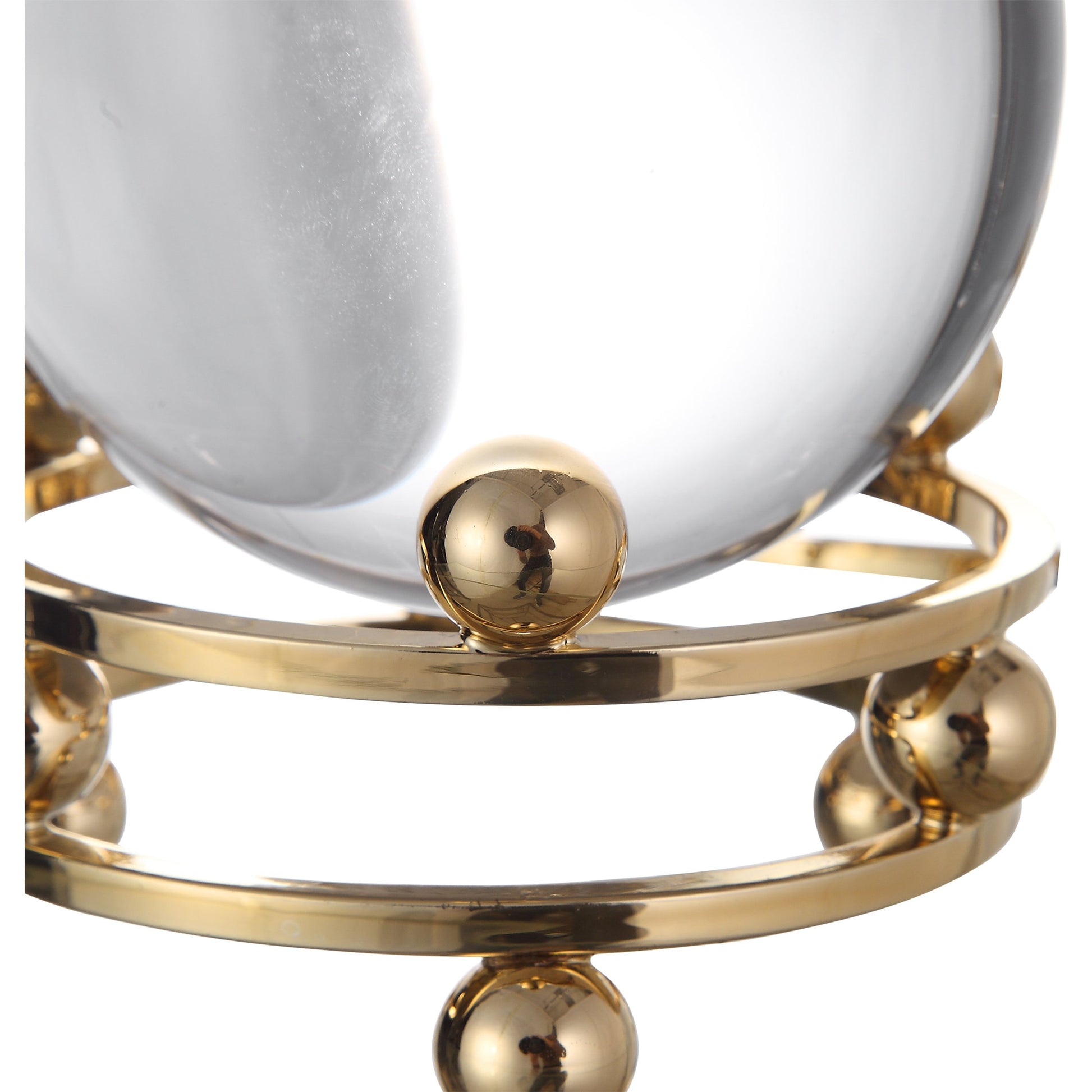 Alega Spheres by Uttermost in polished gold. Made from crystal, steel in a transitional style.
