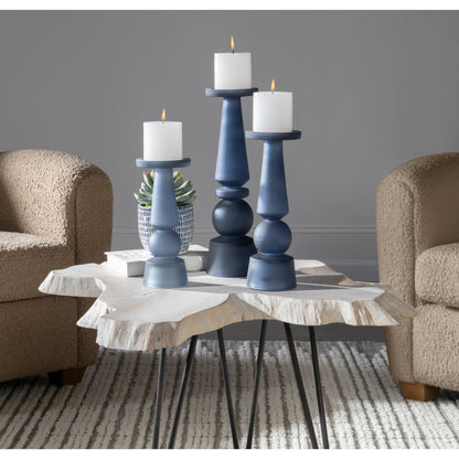 Cassiopeia Candleholders by Uttermost. Made from glass in a modern style.