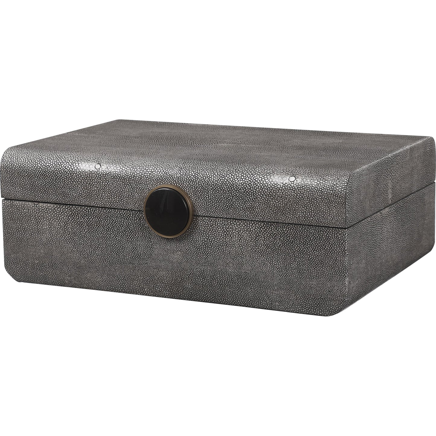 001 SR-824147 | Primary Silo | Lalique Box by Uttermost in multi and smoke gray. Made from mdf 85%, pu fabric 10%, other 5% in a eclectic & global style.