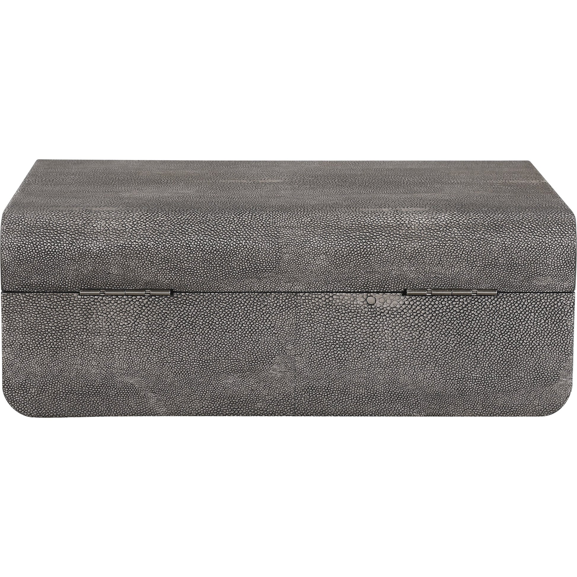 Lalique Box by Uttermost in multi and smoke gray. Made from mdf 85%, pu fabric 10%, other 5% in a eclectic & global style.