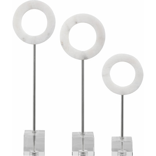 Coin Toss Rings by Uttermost in marble. Made from marble, iron, crystal in a eclectic & global style.