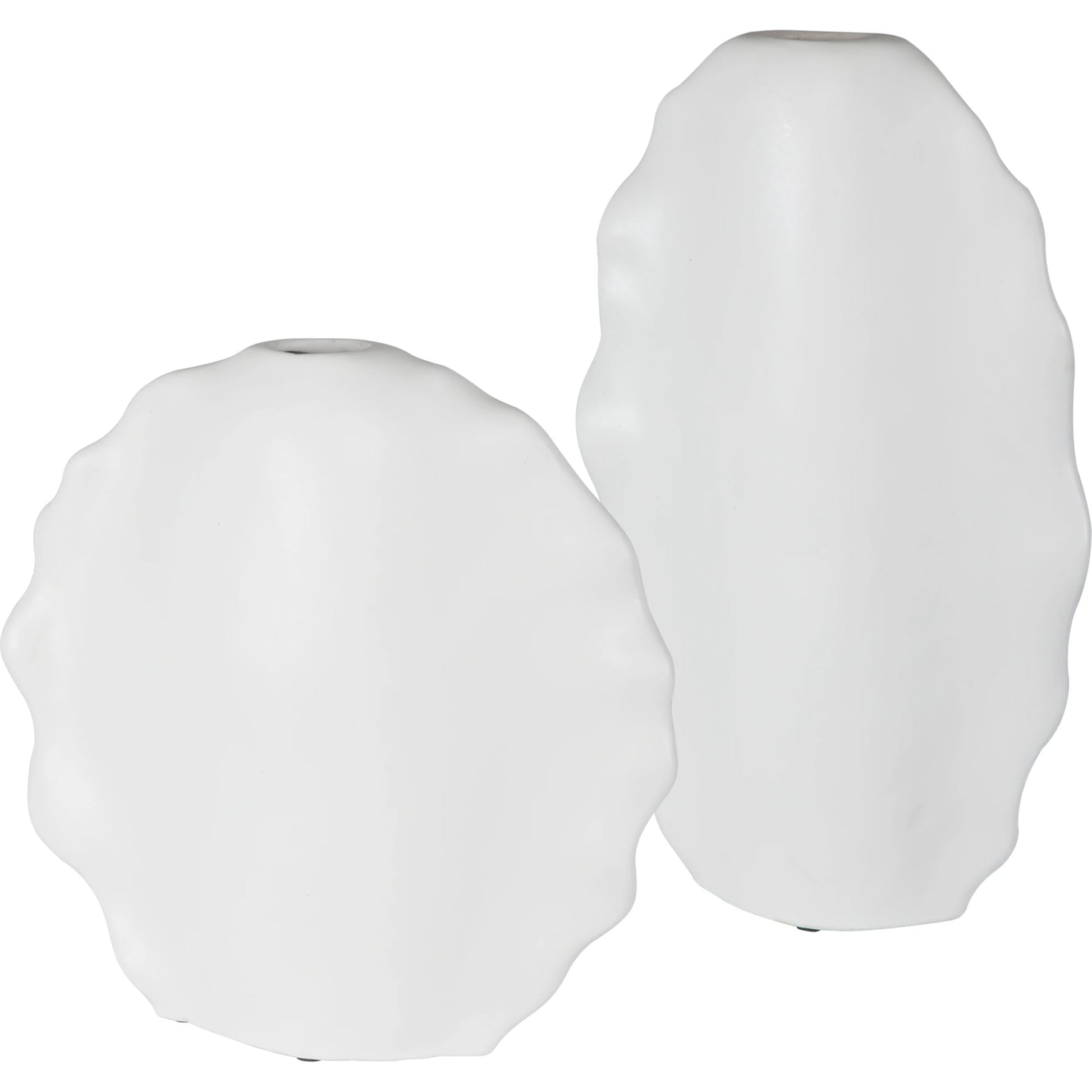 Ruffled Feathers Vases by Uttermost. Made from earthenware in a transitional style.