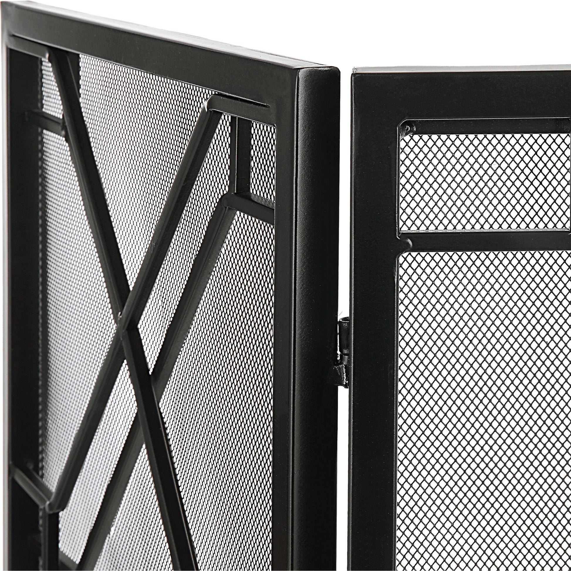 Rosen Fireplace Screen by Uttermost in gold. Made from metal in a traditional style.