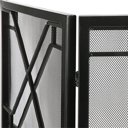 Rosen Fireplace Screen by Uttermost in gold. Made from metal in a traditional style.