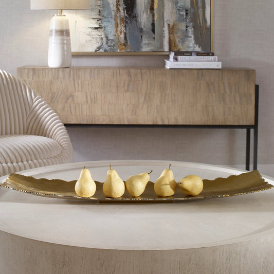 Camilla Tray by Uttermost. Made from cast aluminum in a modern style.