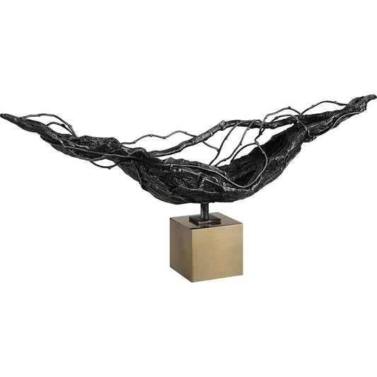 Tranquility Sculpture by Uttermost in dark bronze. Made from cast iron, iron in a modern style.