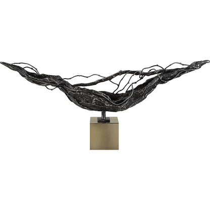 Tranquility Sculpture by Uttermost in dark bronze. Made from cast iron, iron in a modern style.