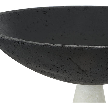 Antithesis Bowls by Uttermost in black, white. Made from rice stone in a modern style.