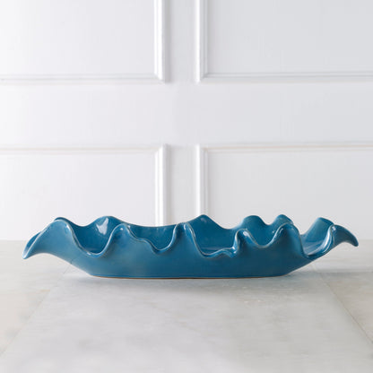 Ruffled Feathers Bowl by Uttermost. Made from earthenware in a modern style.