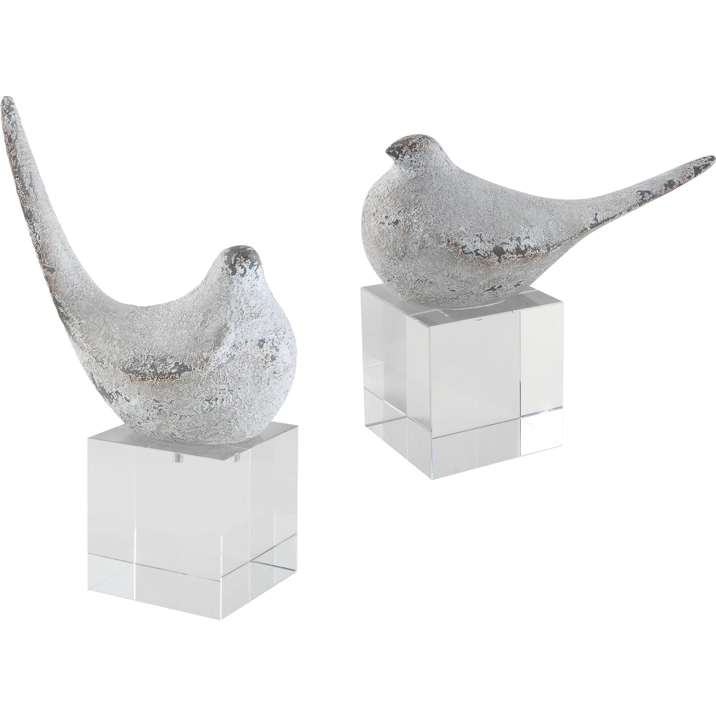 001 SI-1981253 | Primary Silo | Better Together Bird Sculptures by Uttermost in silver. Made from polyresin, crystal in a modern style.