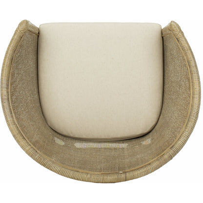 Attala Rattan Armchair by HedgeApple Essentials in white washed. Made from rattan in a coastal style.