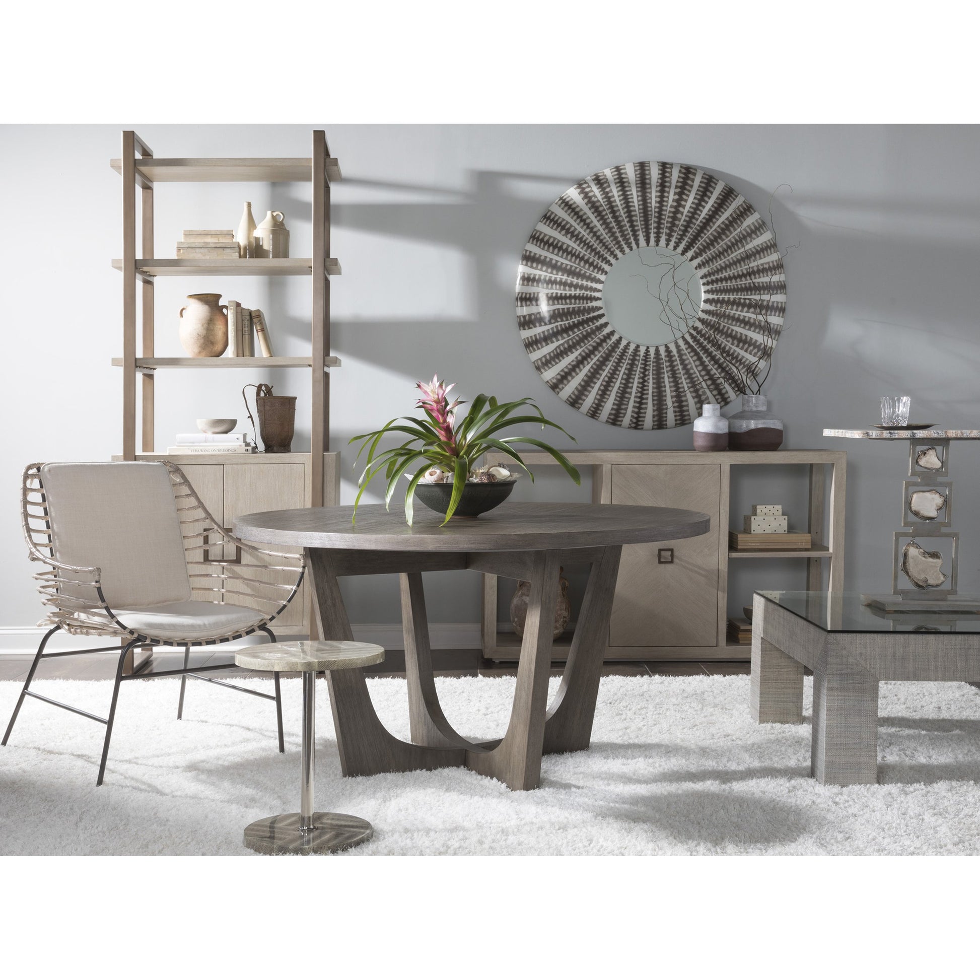 Brio Round Dining Table by Artistica Home in grigio. Made from unique in a modern style.