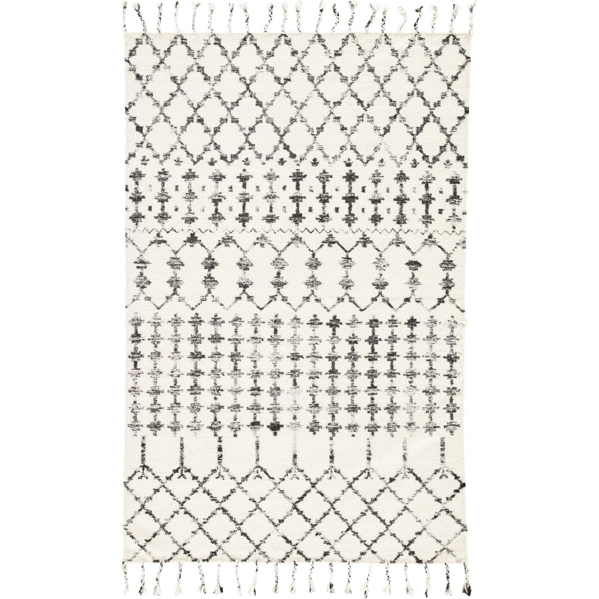 Adair Wool & Silk ADA02 Rug by Jaipur Living in ivory. Made from 70% wool, 30% sari silk in a unique style.