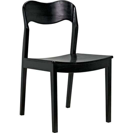 Weller Chair by Noir in charcoal black. Made from sungkai in a modern style.