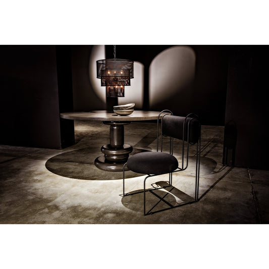 Daisy Chair by Noir in black. Made from metal, black cotton in a modern style.