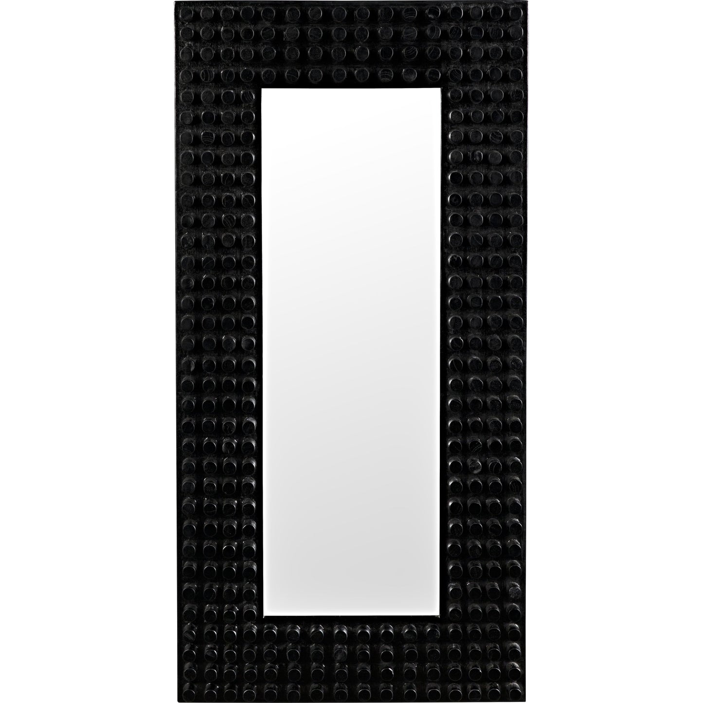000 SR-888722 | Primary Silo | Faustus Mirror by Noir in charcoal black. Made from sungkai wood in a modern style.