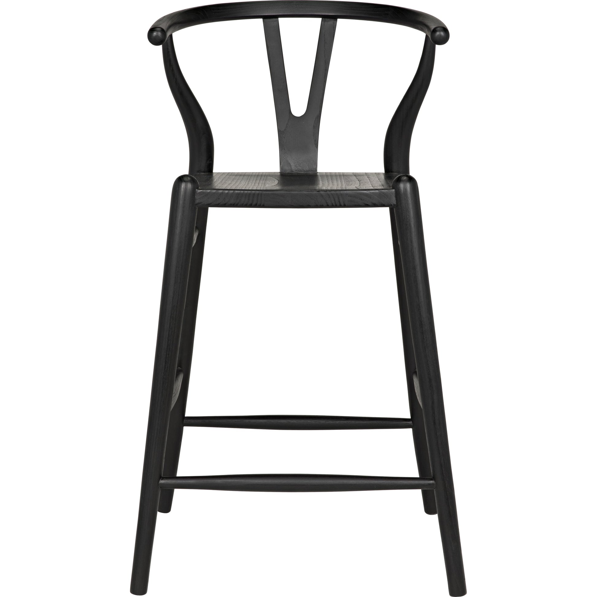 Zola Counter Stool by Noir in charcoal black. Made from sungkai in a modern style.