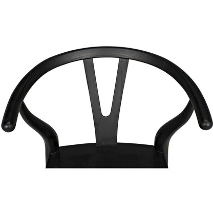 Zola Counter Stool by Noir in charcoal black. Made from sungkai in a modern style.