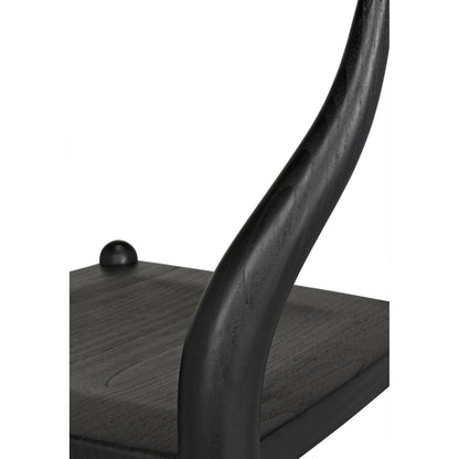 Zola Counter Stool by Noir in charcoal black. Made from sungkai in a modern style.