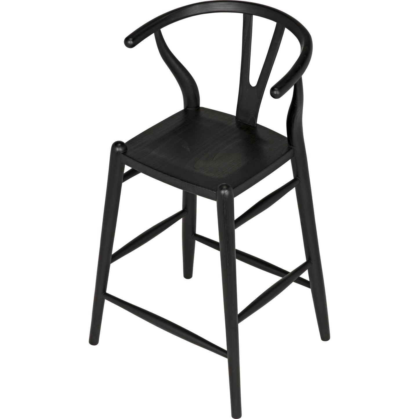 002 S-344876 | Additional Silo | Zola Counter Stool by Noir in charcoal black. Made from sungkai in a modern style.