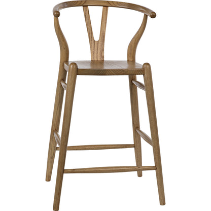 Zola Counter Stool by Noir in charcoal black. Made from sungkai in a modern style.