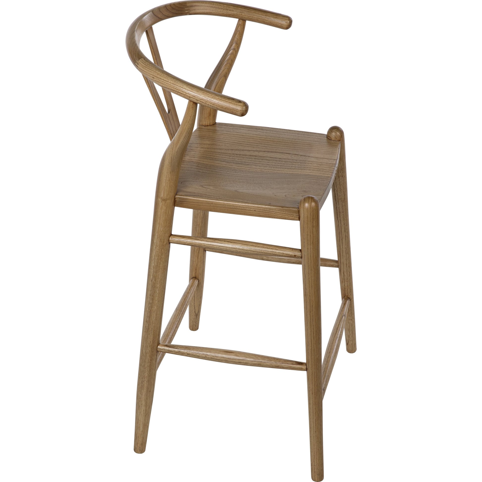 Zola Counter Stool by Noir in charcoal black. Made from sungkai in a modern style.