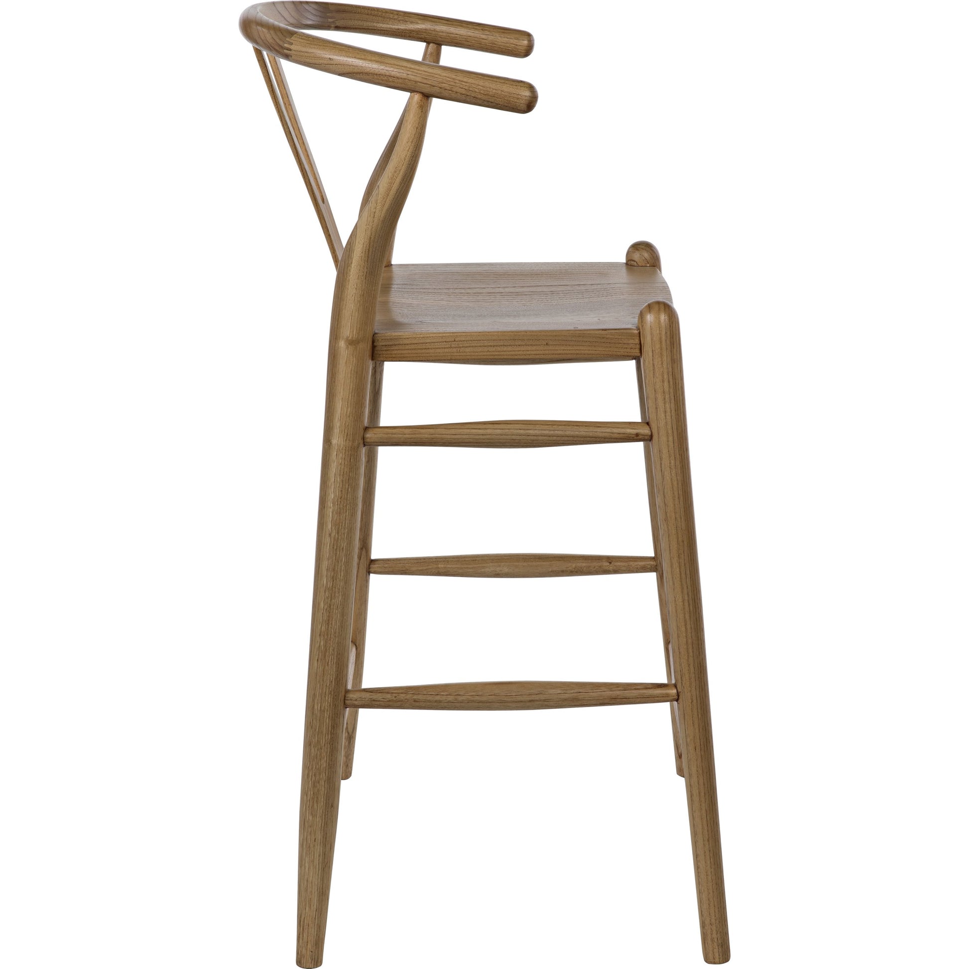 Zola Counter Stool by Noir in charcoal black. Made from sungkai in a modern style.