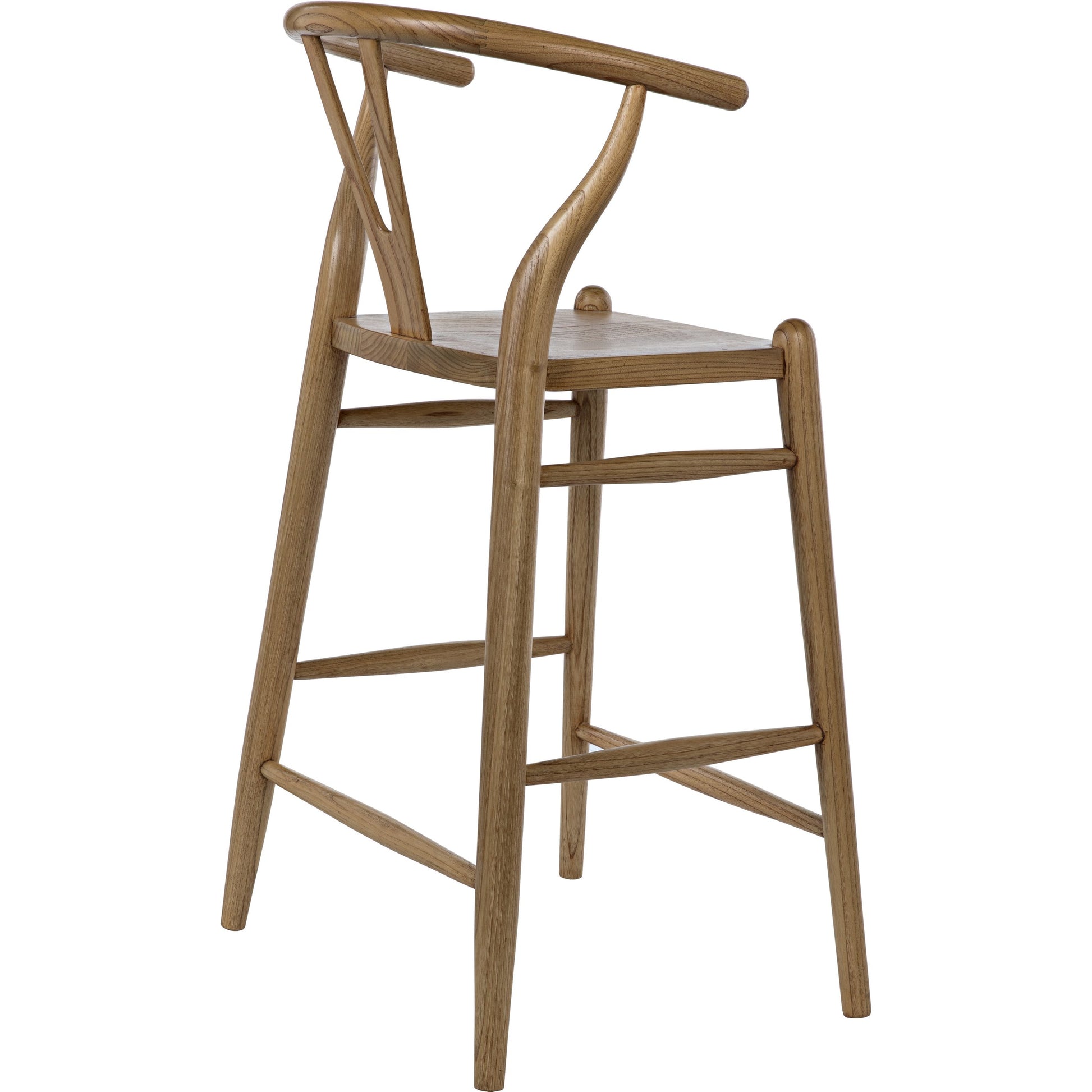 Zola Counter Stool by Noir in charcoal black. Made from sungkai in a modern style.
