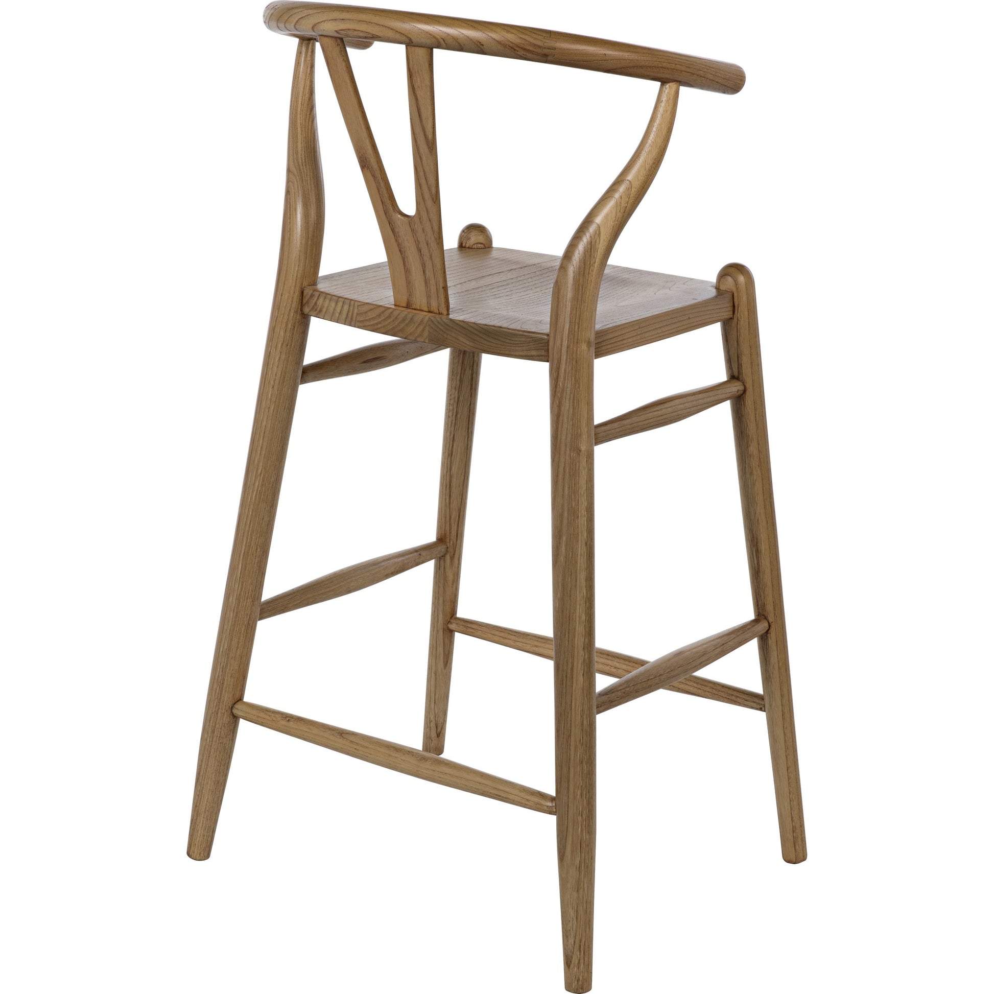 Zola Counter Stool by Noir in charcoal black. Made from sungkai in a modern style.