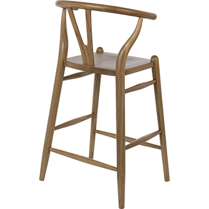 Zola Counter Stool by Noir in charcoal black. Made from sungkai in a modern style.