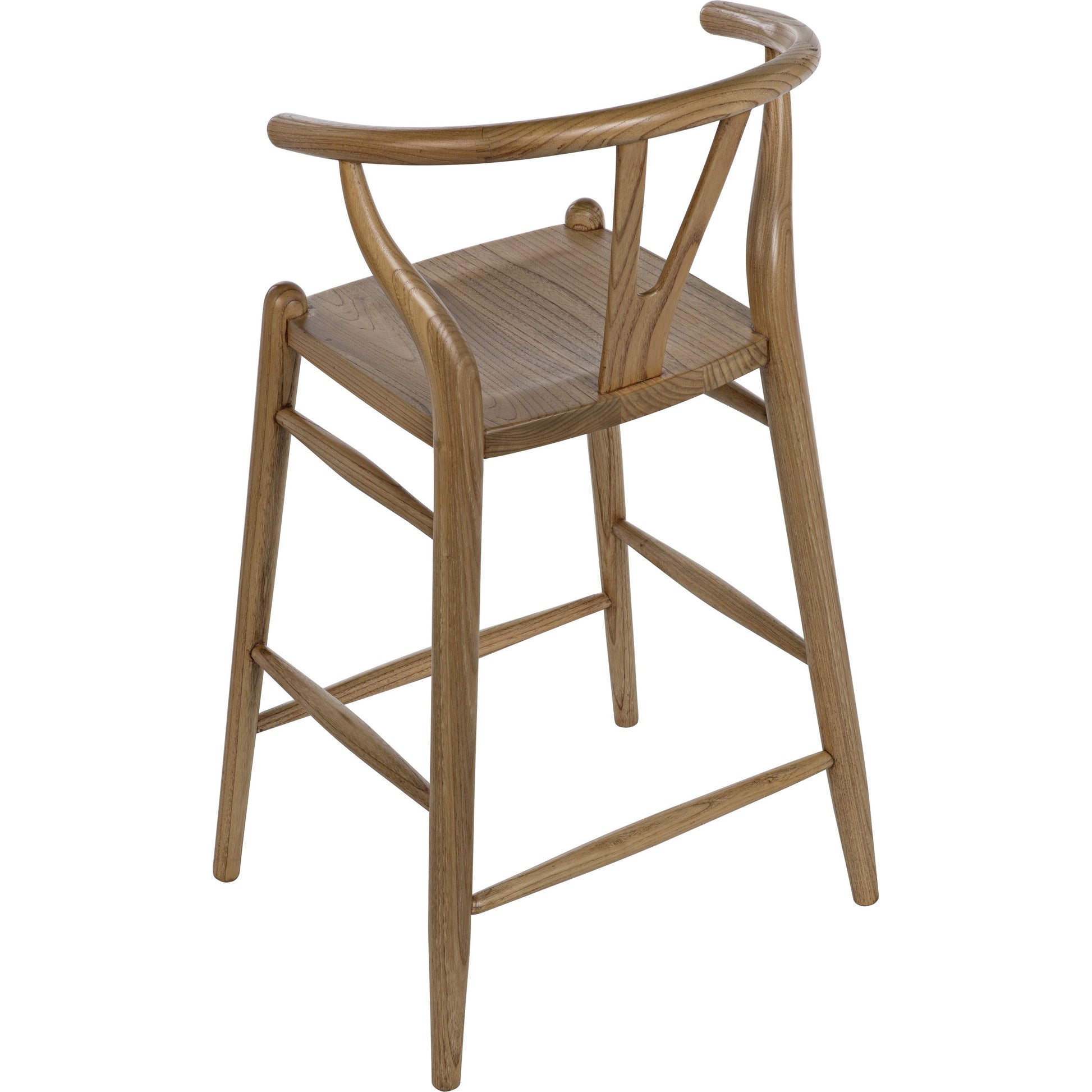Zola Counter Stool by Noir in charcoal black. Made from sungkai in a modern style.