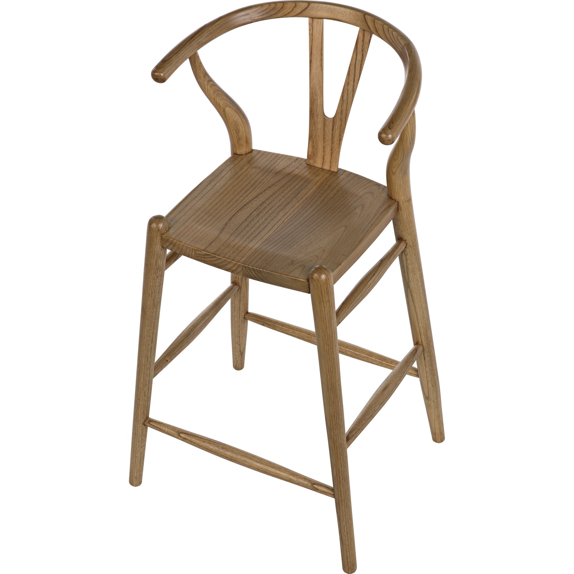 Zola Counter Stool by Noir in charcoal black. Made from sungkai in a modern style.