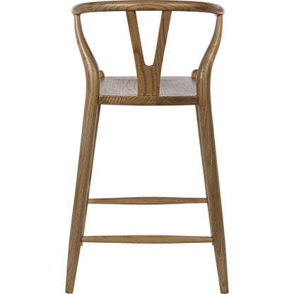 Zola Counter Stool by Noir in charcoal black. Made from sungkai in a modern style.