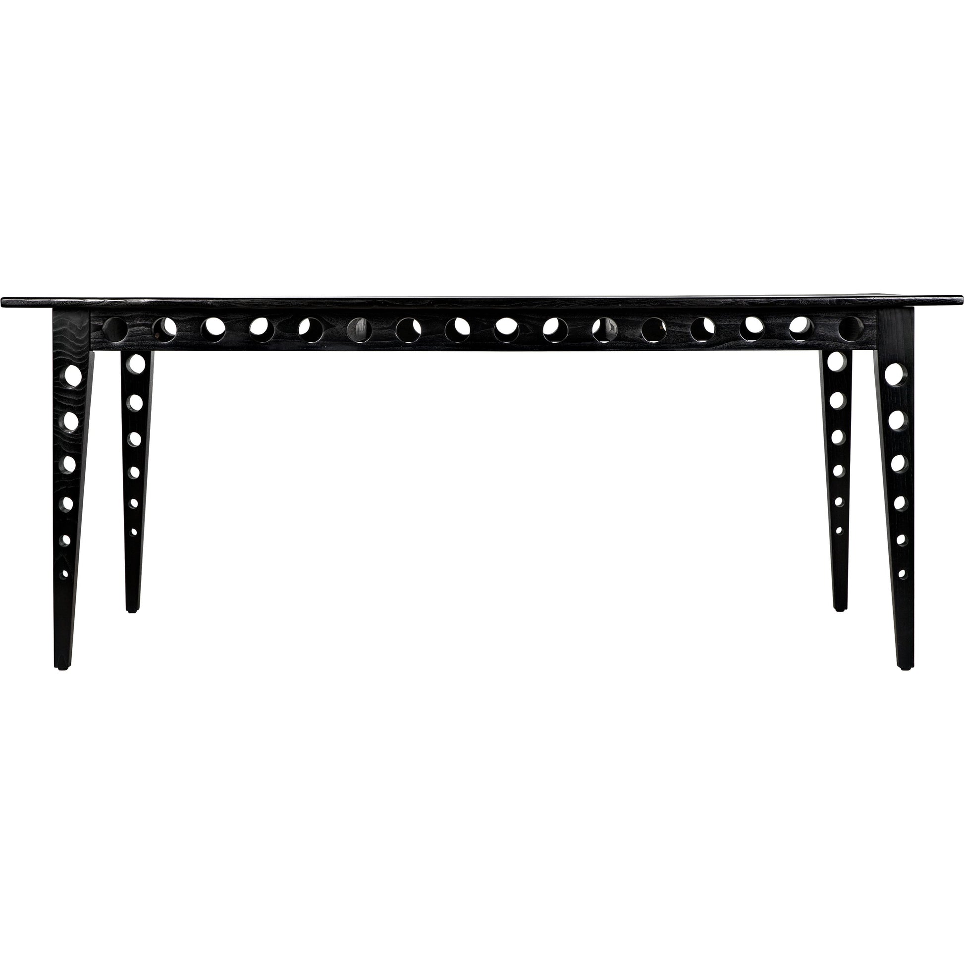 Pericles Table by Noir in charcoal black. Made from sungkai and veneer in a modern style.