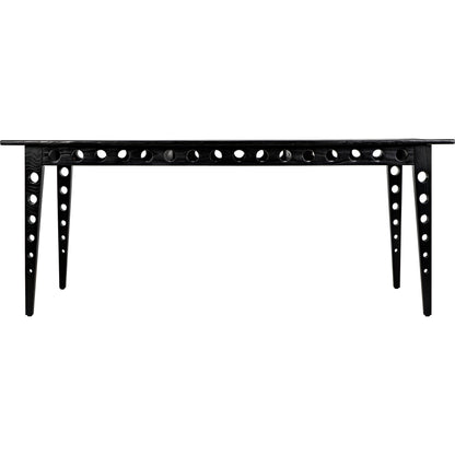 Pericles Table by Noir in charcoal black. Made from sungkai and veneer in a modern style.