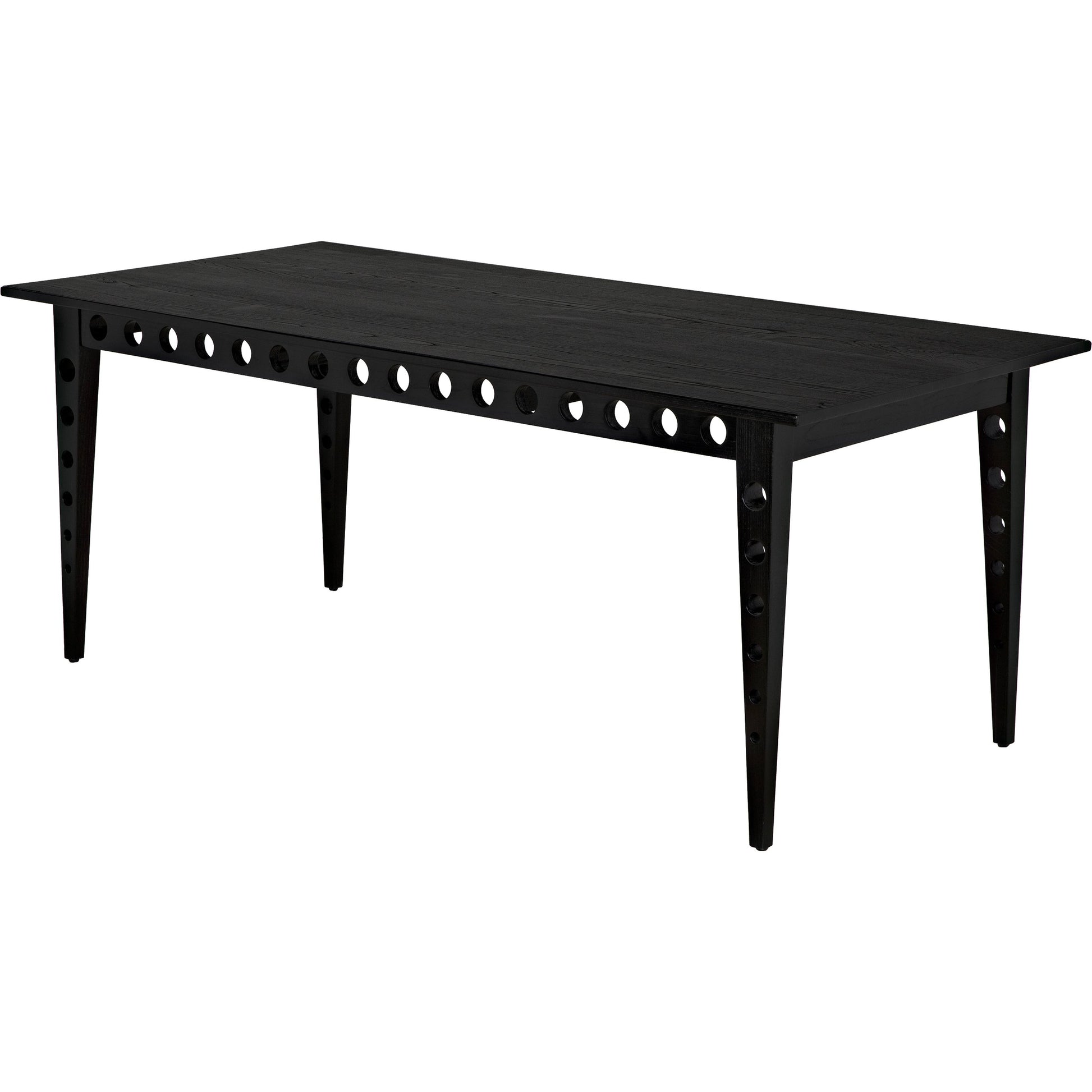 Pericles Table by Noir in charcoal black. Made from sungkai and veneer in a modern style.