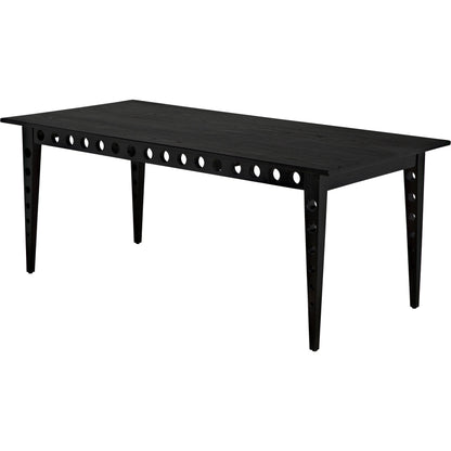 Pericles Table by Noir in charcoal black. Made from sungkai and veneer in a modern style.