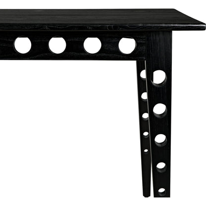 Pericles Table by Noir in charcoal black. Made from sungkai and veneer in a modern style.
