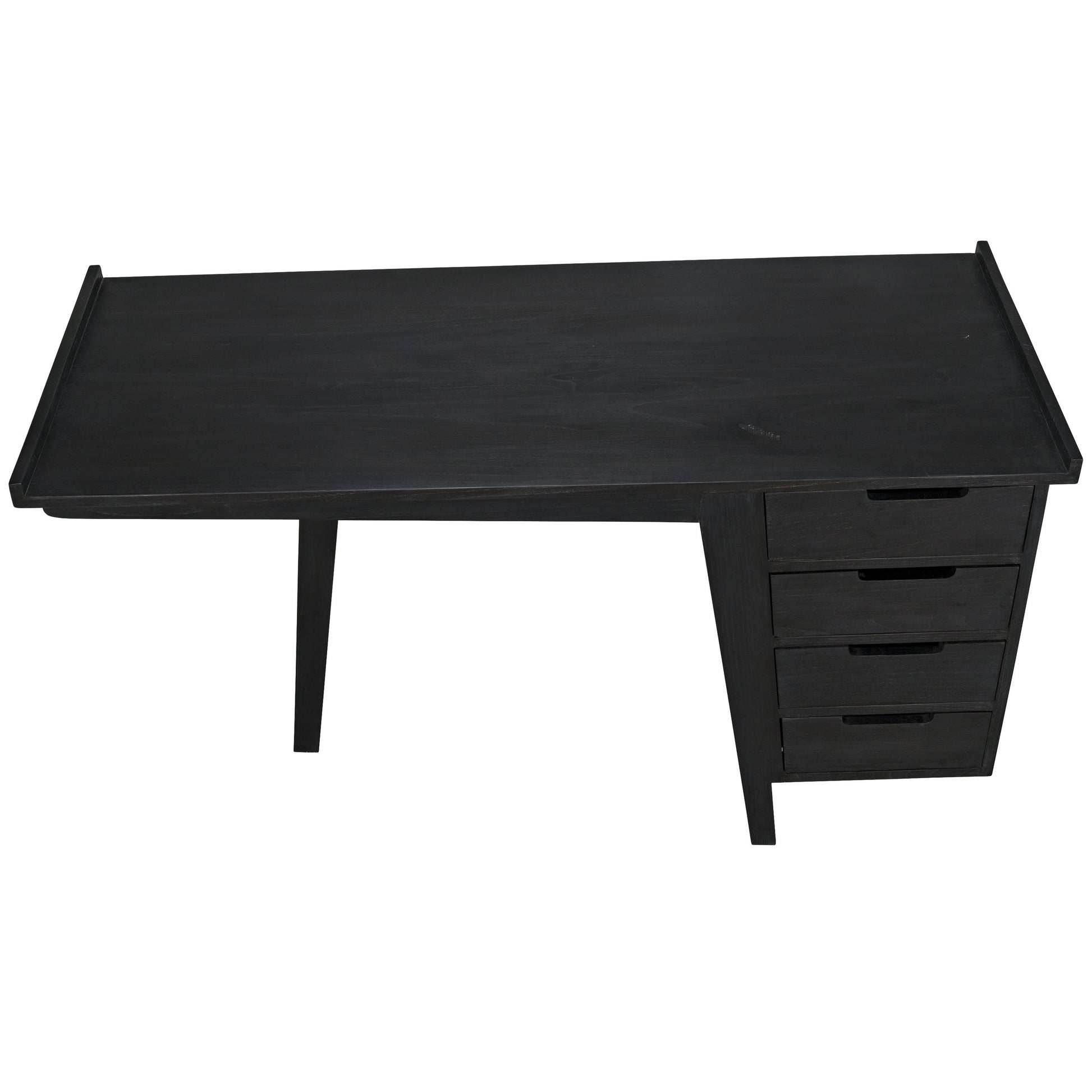Kennedy Desk by Noir in charcoal black. Made from sungkai in a modern style.