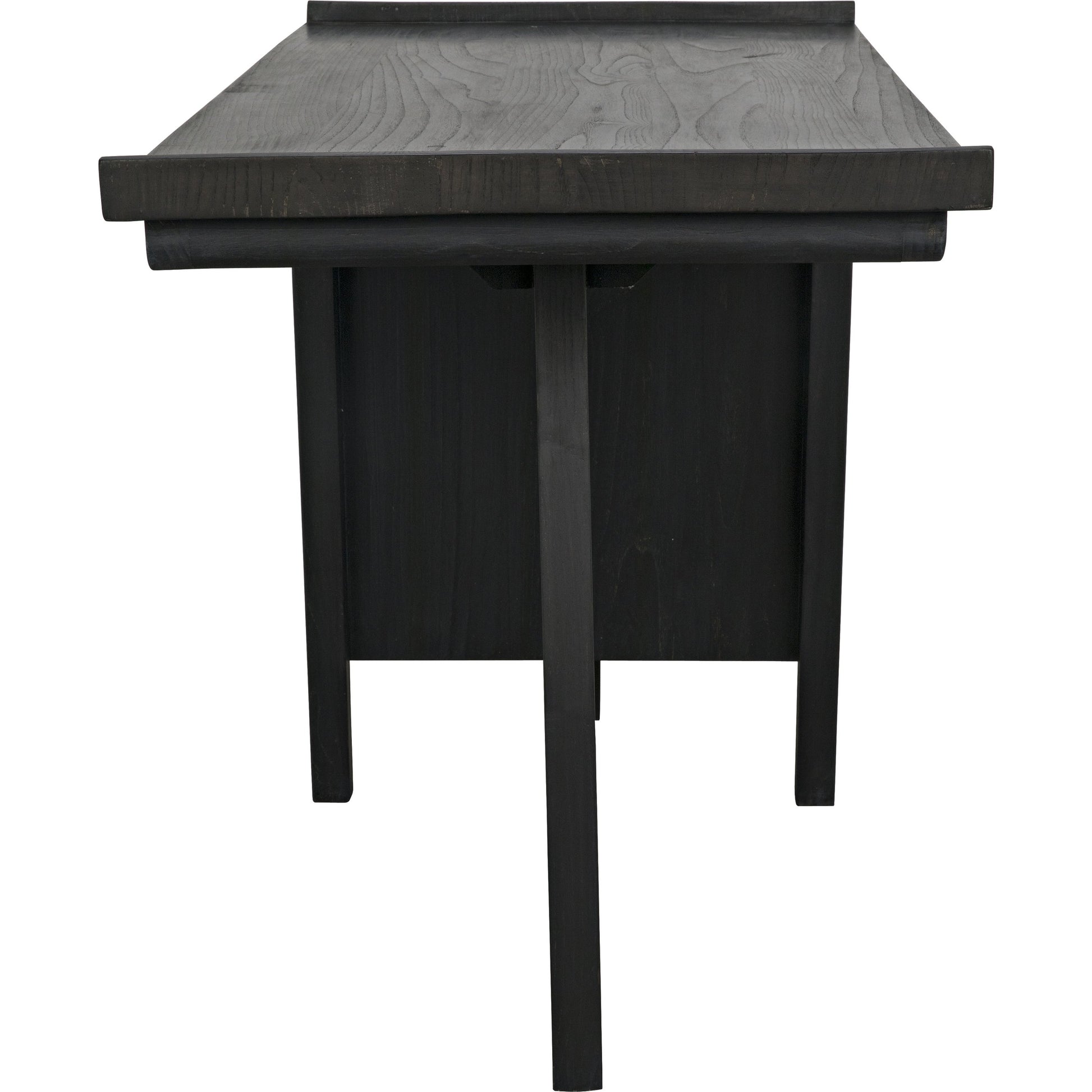 Kennedy Desk by Noir in charcoal black. Made from sungkai in a modern style.